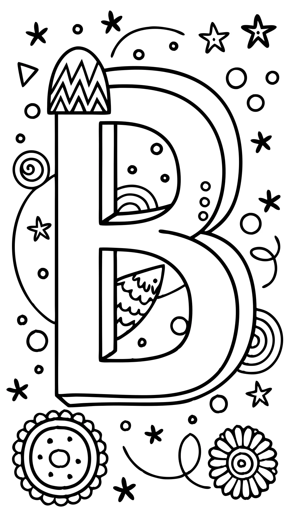 b coloring pages